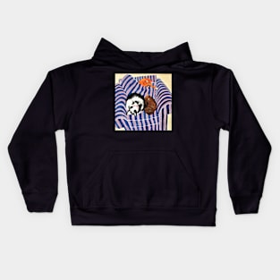 two dogs and a cat Kids Hoodie